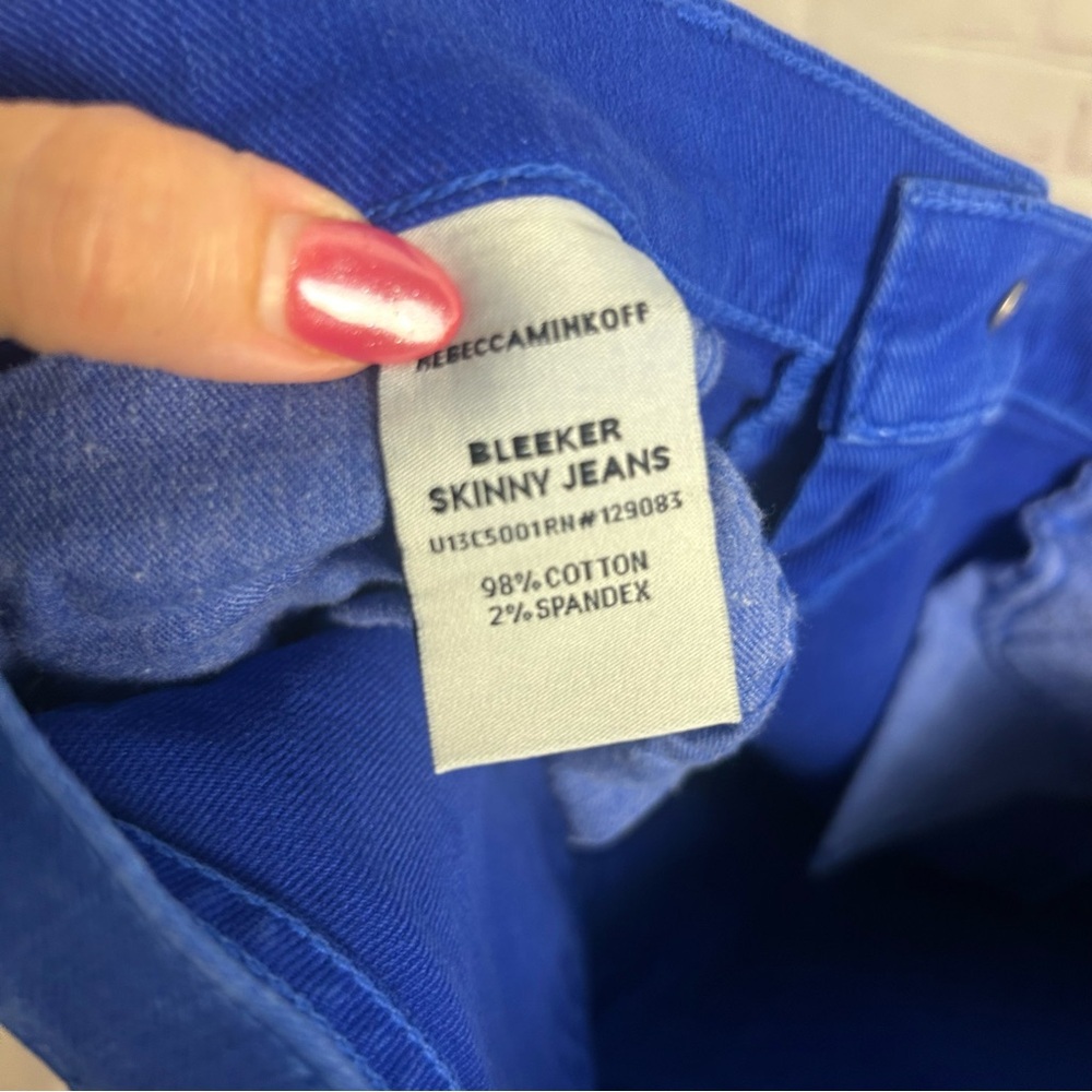 Rebecca Minkoff royal blue slim denim bleeker size 30 waist preppy designer - Picture 7 of 12